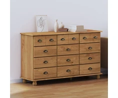 Komoda ASKIM Ruda 79 x 40 x 133,5 cm Kietos pušies mediena