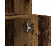 LED Bufetas Senas medis 181,5 x 37 x 100 cm Apdirbta mediena