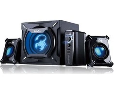 Kompiuterio kolonėlės Genius głośniki GX GAMING SW-G2.1 2000, 2.1, 45W, juoda, garsumo valdymas, 3,5 mm jack (USB)