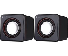 Kompiuterio kolonėlės TECHLY daugialypės terpės garsiakalbių rinkinys nešiojamam kompiuteriui ir asmeniniam kompiuteriui, USB 2.0 ir 3,5 mm lizdas