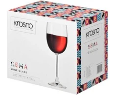 Krosno Vyno taurių komplektas Gema, stiklas, 0.340 l, 6 vnt.