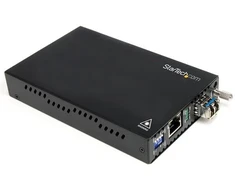 Komplektas: StarTech .com šviesolaidinis keitiklis LWL / šviesolaidis Gigabit Ethernet 1000 Mbit/s Multimode terpės keitiklis - LC 550 m - 1000Base-LX Multimode - terpės keitiklis - 1GbE - 1000Base-LX, 1000Base-SX, 1000Base-T - RJ-45 / LC Multi-Mode - iki 550 m - 850 nm -