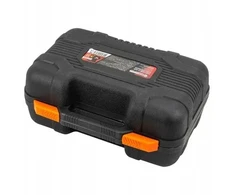 kompresorius automobilinis Forcekraft kompresorius automobilinis podwójny tłok kompresora (65l/min, 3 antgaliai, LED) 12V su lagaminu