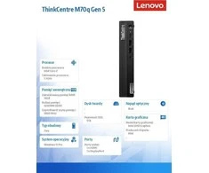 Lenovo ThinkCentre M70q Gen 5 Intel® Core™ i7 i7-14700T 16 GB DDR5-SDRAM 1 TB SSD Windows 11 Pro Mini PC Juodas