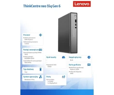 Stacionarus kompiuteris „Lenovo ThinkCentre Neo 55q Gen 6“ kompiuteris, AMD Ryzen 5 220 procesorius, 16 GB RAM, 512 GB SSD, „Windows 11 Pro“