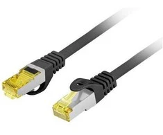 Komutacinis laidas KAT.6A S/FTP LSZH CU 20M juodas, patikrintas „FLUKE“ sertifikavimo, „LANBERG“