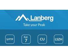 Komutacinis laidas KAT.7 S/FTP LSZH CU 20M PILKA FLUKE PASSED LANBERG