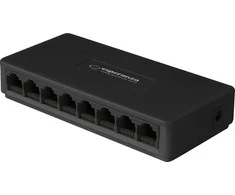 ENS102 Esperanza komutatorius 8 prievadų 10/100 Mbps, juodas