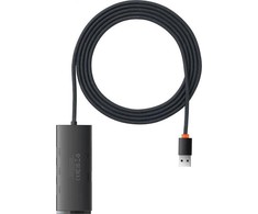 USB 3.0 šakotuvas - 4 prievadai - juodas - 2m - Baseus WKQX030201