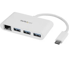 StarTech USB-A Hub 3 prievadai balti