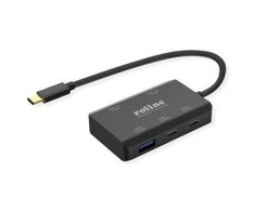 USB šakotuvas Roline ROLINE USB 3.2 Gen 2 koncentratorius, 4 prievadai (2x A + 2x C), PD (100 W)