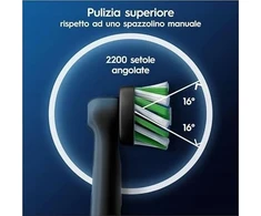 Braun Oral-B Pro Cross Action x10 Dantų šepetėlio galvutės, Juoda