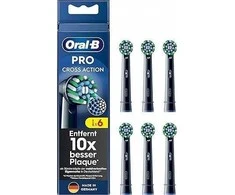 Oral-B Dantų šepetėlio galvutės, juodos ProCrossAction Clean Maximizer 6pc