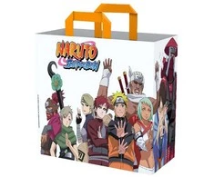 Anime pirkinių krepšys Konix Naruto Shippuden su Jinchūriki dizainu 40x45x20cm, baltas