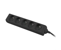 Konnoc DX-5F 5m penkių lizdų Juodas