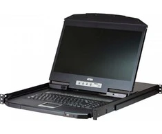 Aten | 8 prievadų PS/2-USB VGA vieno bėgio plačiaekranis LCD KVM jungiklis | CL3108NX-ATA-AG