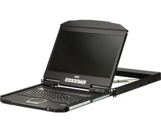 Valiklis Konsolė KVM Aten ATEN CL3700NW DE Short Gylis Single Rail 18.5''-LCD Console (USB HDMI) DE Layout
