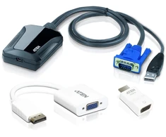 „Konsolė KVM Aten ATEN CV211CP“ nešiojamojo kompiuterio USB KVM konsolės avarinio vežimėlio adapterio IT rinkinys