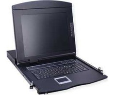 Konsolė KVM Value Konsolė KVM 19, 43 cm (17) TFT (16:9), VGA, USB, układ klawiatury niemiecki