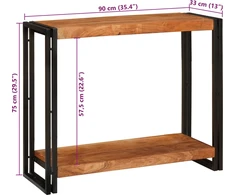 Konsolinis stalas Ruda 90 x 33 x 75 cm Kietos akacijos mediena