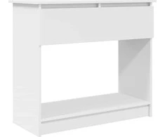 konsolinis staliukas su stalčiais, baltas, 85,5x38,5x74,5 cm