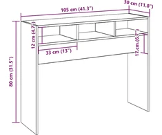 konsolinis stalas Senas medis 105x30x80 cm Inžinierinė mediena