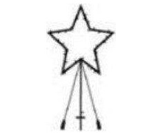 Kalėdinė dekoracija Konstsmide Sirius Home 50900, Šviesos dekoracijos figūrėlė, Juodas, 40 lempų, LED, 120 cm, 60 cm