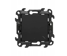 Kontakt-Simon Łącznik schodowy Simon 24 su podświetleniem LED (moduł) IP20/IP44 10AX juoda mat (NW6L.01/49)