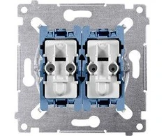 Kontakt-Simon Simon 54 dviguba jungtis su vidiniu apšvietimu 10AX 250V (SW6 / 2XLM)