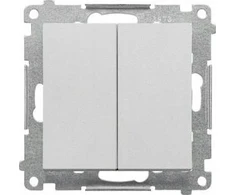„Kontakt-Simon“ žvakidės jungiklis „Kontakt-Simon 55 TW5.01/143“ modulis 10 AX, 250V~, greitos jungtys, matinis aliuminis