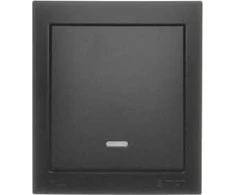 Kontakt-Simon Simon Aquaclick Unipole jungtis su vidiniu apšvietimu, 10 AX, 250 V juoda ACW1L / 49