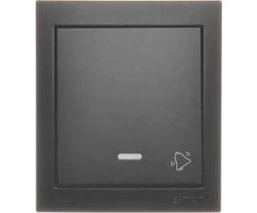 Kontakt-Simon Simon Aquaclick Bell mygtukas su apšvietimu, 10 AX, 250 V juodas ACD1L/49