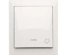 Kontakt-Simon Simon Aquaclick Bell mygtukas su apšvietimu, 10 AX, 250 V balta ACD1L / 11