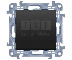 KONTAKT SIMON 10 MODUŁ JUODA MAT ŁĄCZNIK UNIWERSALNY ZACISKI SPRĘŻYNOWE 10AX 250V