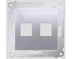 Kontakt-Simon Prijungia elektroninį lizdą dviejų SIMON54 sidabro - DKP2.01 / 43