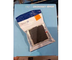 Kontakt-Simon Galinis dangtelis Kontakt-Simon 55 TPS.01/149 rėmo modulis. Tvirtinimas spaustukais arba varžtais, matinė juoda