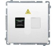 Kontakt-Simon Simon Basic Šviesolaidinis / optinis vieno lizdo baltas BMGS1.01/11