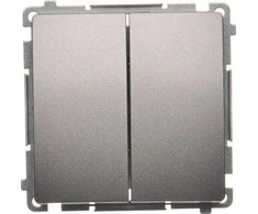 Kontakt-Simon Dvivietis mygtukas su 10AX 250V inox (BMP2.01 / 21)
