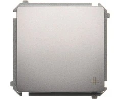Kontakt-Simon Simon Basic crosslink single 10AX 250V sidabro kilimėlis (BMW7.01 / 43)