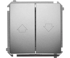 Kontakt-Simon Simon Basic 10A 250 V žaliuzių mygtukas, satino (BMZ1.01/29)