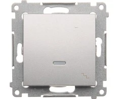 Kontakt-Simon Simon 54 vienaukštė jungtis su 16AX 250V sidabro kilimine plokšte (DW6AL.01 / 43)