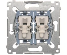 Kontakt-Simon Simon 54 dviguba jungtis su vidiniu apšvietimu 10AX 250V (SW6 / 2XLM)
