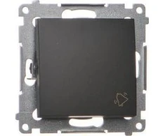 Kontakt-Simon Simon 54 Bell mygtukas "(modulis) 10AX 250V greitai jungia juodą kilimėlį DD1.01 / 49