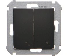 Kontakt-Simon Simon 54 Dvivietė jungtis su vidiniu apšvietimu (modulis) 10AX 250V sraigtiniai terminalai
