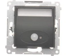 Kontakt-Simon Simon 54 LED šviestuvas su judesio jutikliu 230 V AC 1,4 W šilta balta 3100K matinė juoda DOSC.01/49