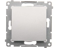 Kontakt-Simon Vieno mygtuko Simon 54 ištikimi 16AX 250V sidabrinis kilimėlis (DP1A.01 / 43)