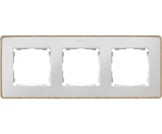 Kontakt-Simon Simon Detail 82 Triple Frame Detail Select- medis balta / base Wood 8201630-270