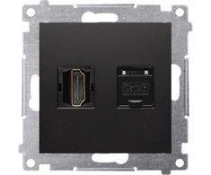 Kontakt Simon GN.HDMI+RJ45 CAT6 Juodas SIMON54