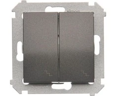 Kontakt-Simon Simon 54 dviguba jungtis su vidiniu apšvietimu 10AX 250V (DW6 / 2L.01 / 48)