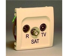 Kontakt-Simon BAZINIS MODUCIASRTV / SAT antenA lizdas smėlio spalvos - BMZAR- SAT10 / P.01 / 12